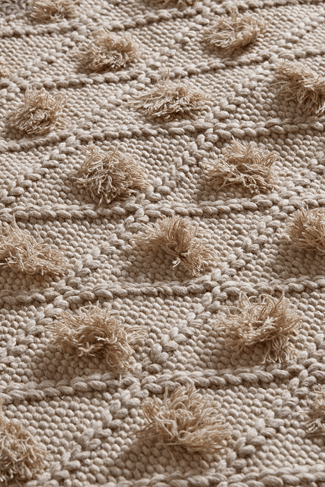 Nordic Rug - Natural Pompoms