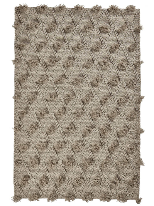 Nordic Rug - Natural Pompoms