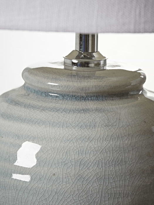 Ribbed Crackle Glaze Table Lamp