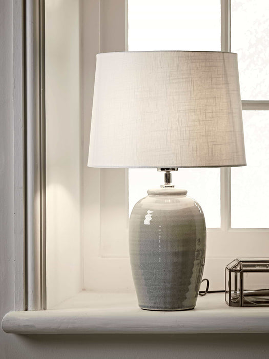 Ribbed Crackle Glaze Table Lamp