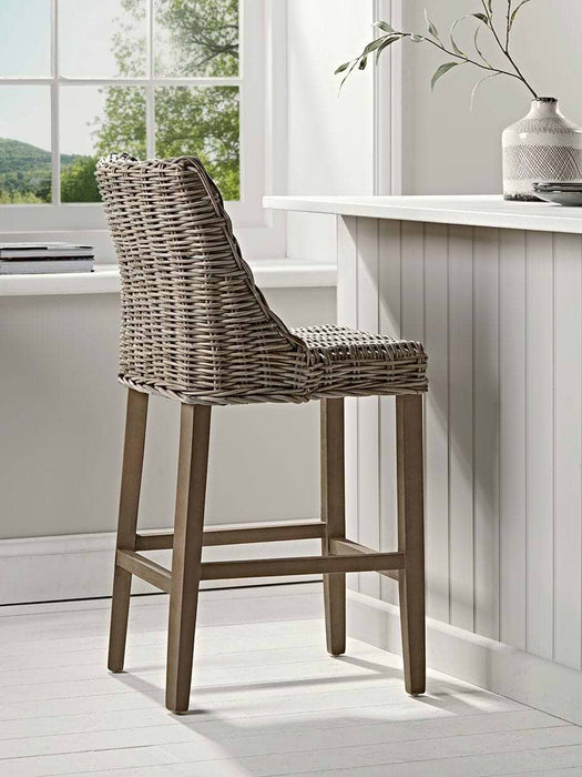 Round Rattan Counter Stool