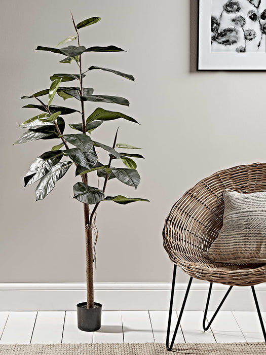 Faux Potted Rubber Plant