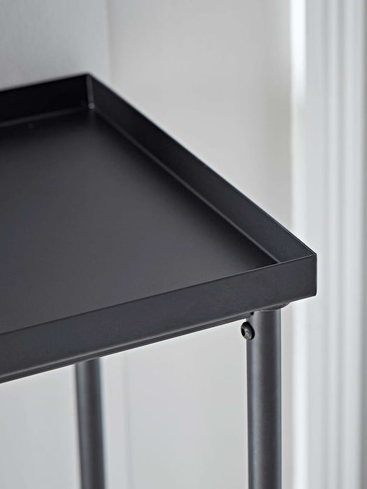 Slim Black Metal Storage Console
