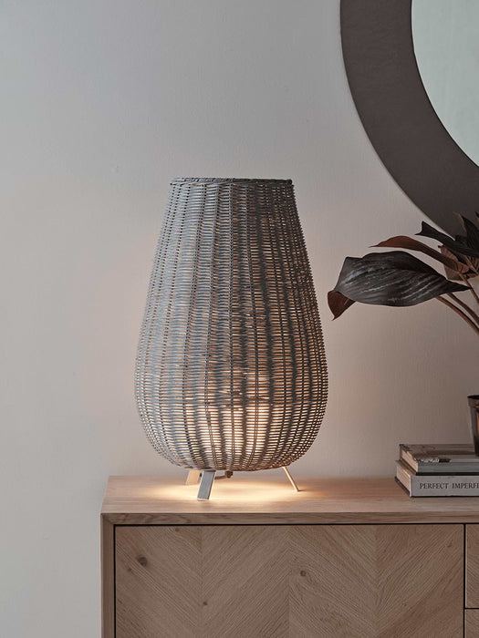 Slim Rattan Table Lamp