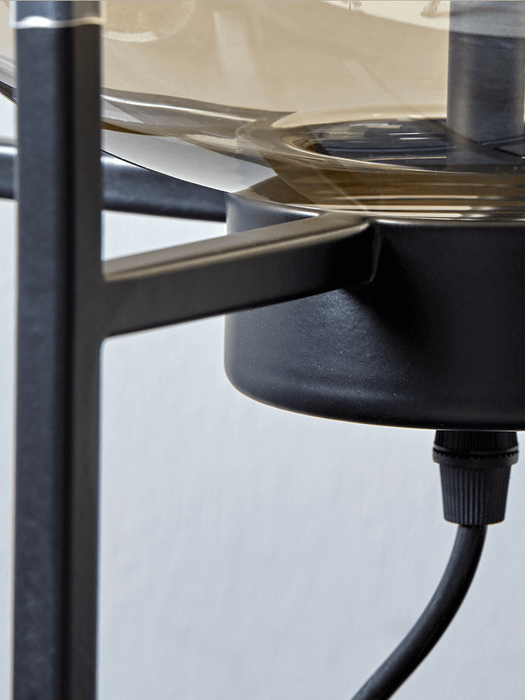 Smoked Glass Standing Lamp