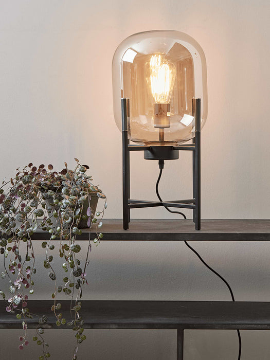 Smoked Glass Standing Lamp