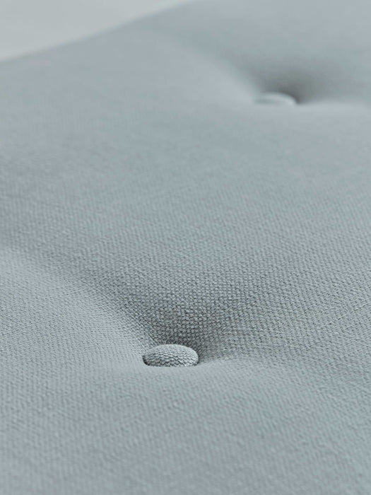 Small Marlbrough Ottoman - Ash Linen Cotton Blend