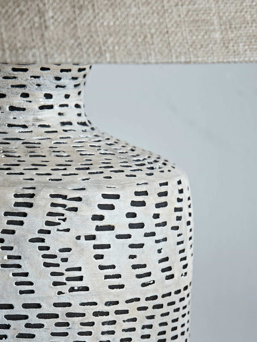 Textured Chevron Lamp