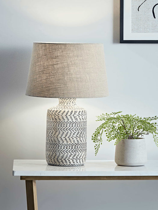 Textured Chevron Lamp
