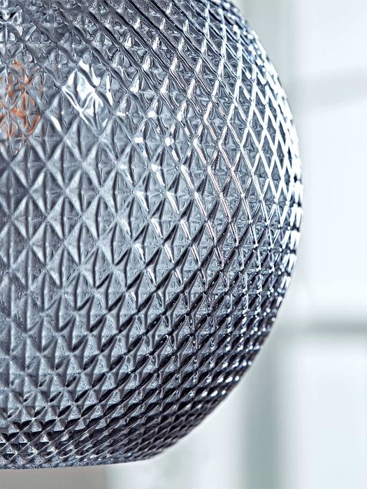 Grey Textured Round Pendant