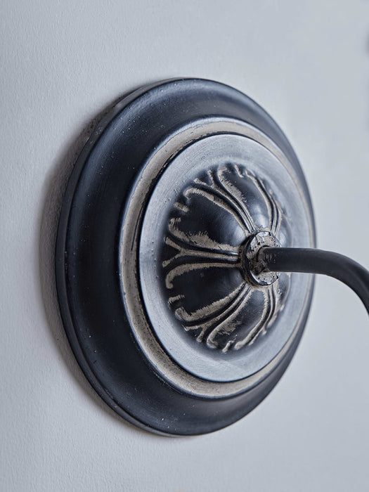 Antique Effect Wall Light - Black