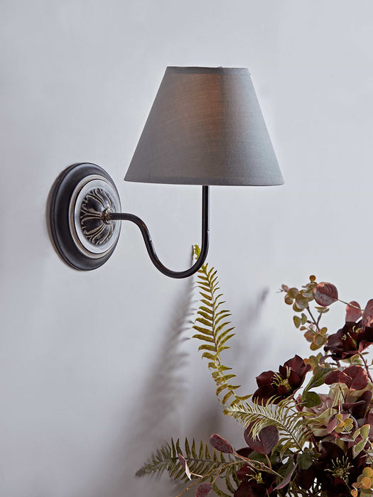 Antique Effect Wall Light - Black