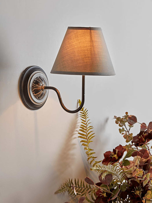 Antique Effect Wall Light - Black
