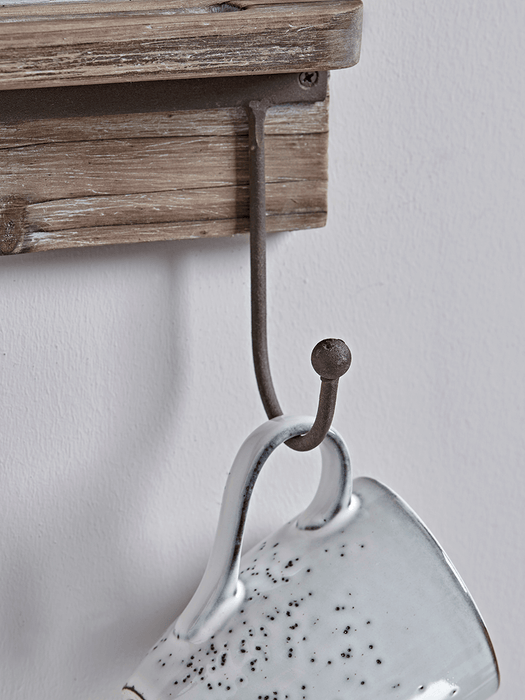 Wooden Chalk Board with Hooks