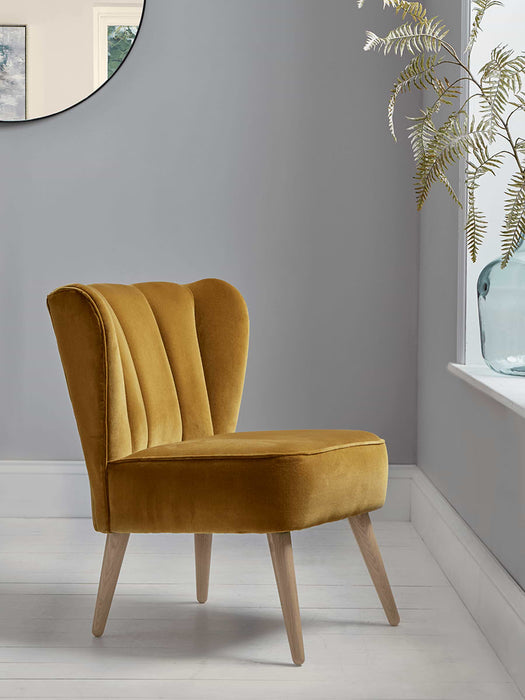 Westbury Chair - Gold Cotton Velvet