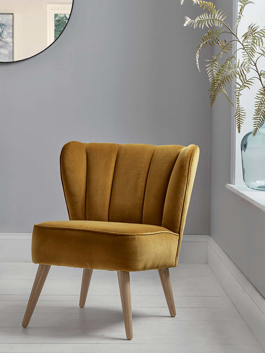 Westbury Chair - Gold Cotton Velvet