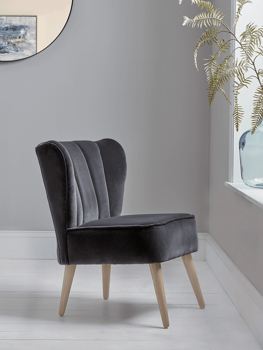 Westbury Chair - Slate Cotton Velvet