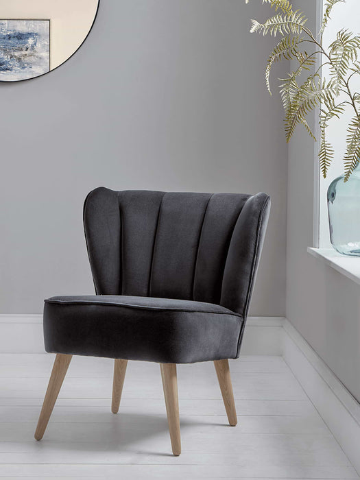 Westbury Chair - Slate Cotton Velvet