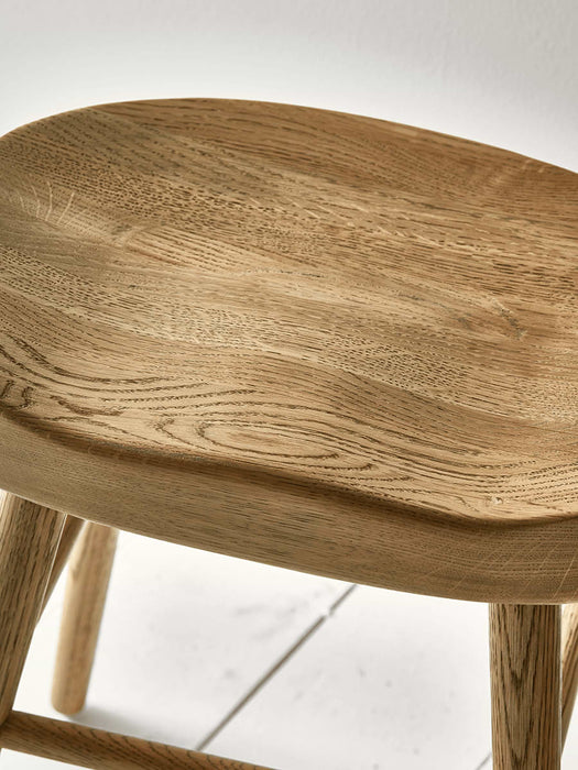 Weathered Oak Low Stool