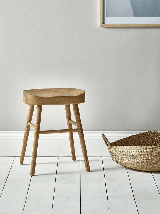 Weathered Oak Low Stool