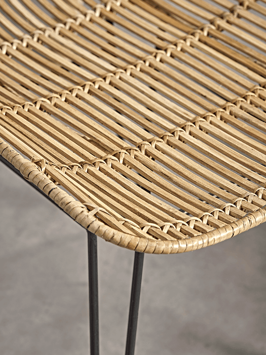 Flat Rattan Dining Chair - Natural