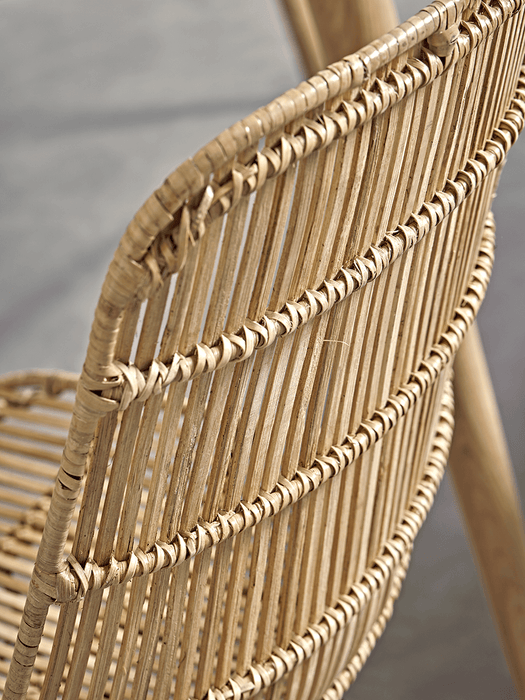 Flat Rattan Dining Chair - Natural