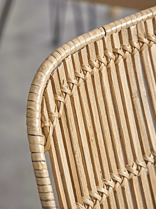 Flat Rattan Dining Chair - Natural