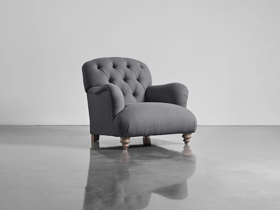 Margeaux Armchair - Flint Linen Cotton Blend
