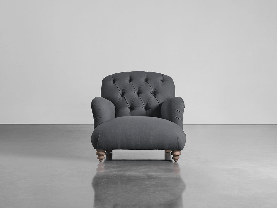 Margeaux Armchair - Flint Linen Cotton Blend