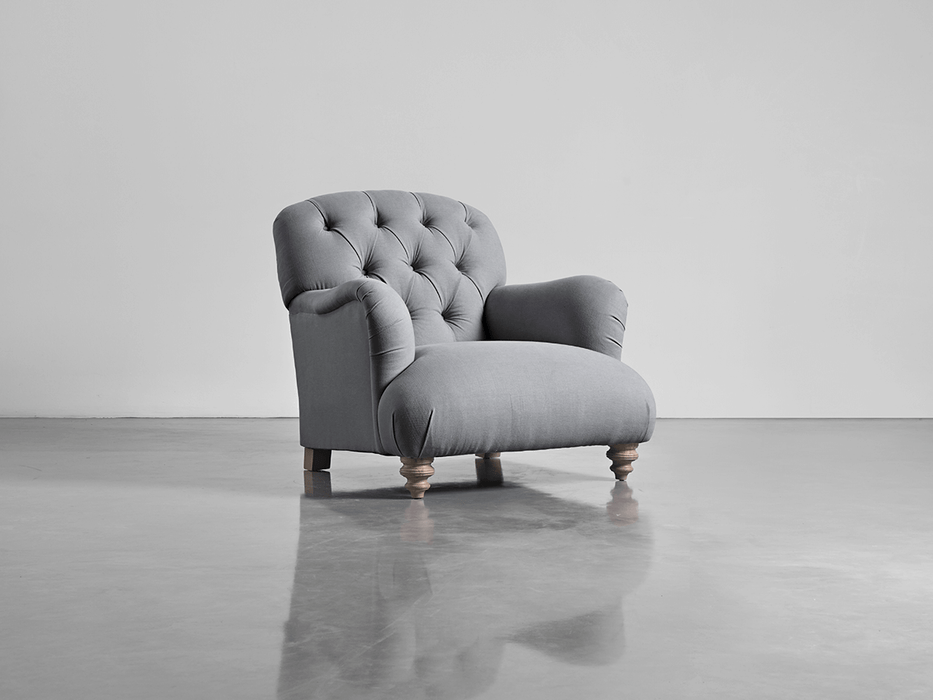 Margeaux Armchair Smoke Linen Cotton Blend