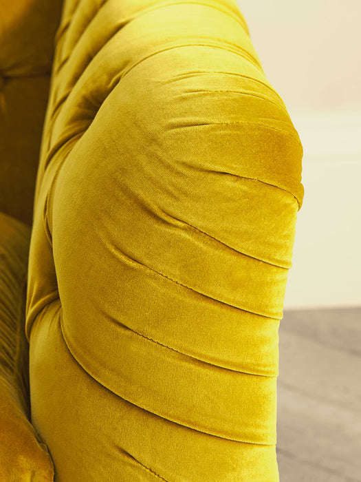 Buttoned Loveseat Slate Cotton Velvet