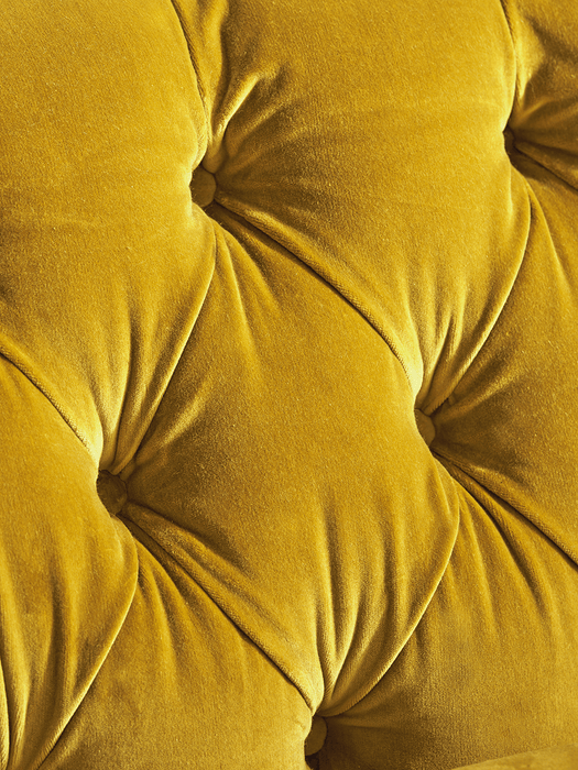 Dora Buttoned Loveseat - Flint Linen Cotton Blend