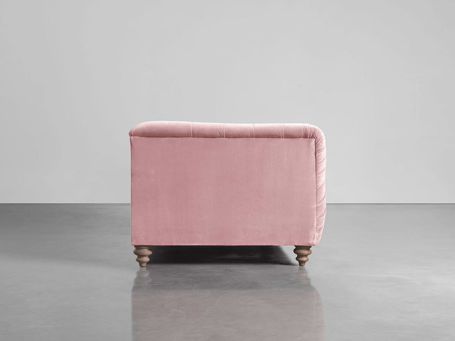 Buttoned Grand Sofa Blush Cotton Velvet