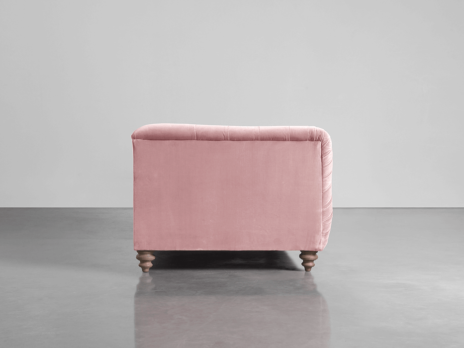 Buttoned Midi Sofa Blush Cotton Velvet