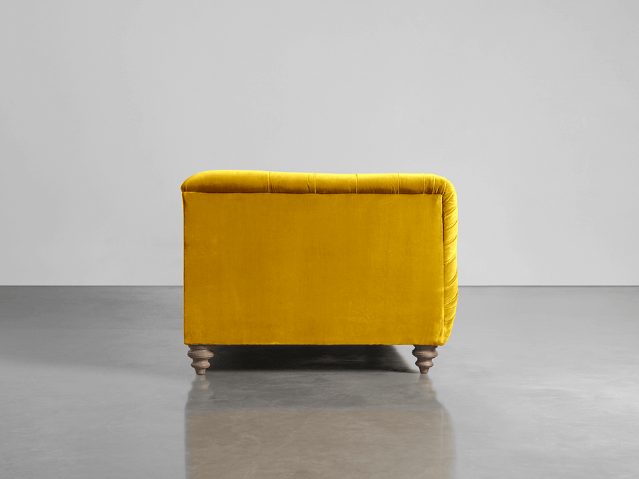Buttoned Midi Sofa Gold Cotton Velvet