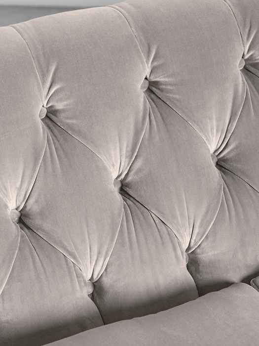 Buttoned Midi Sofa Slate Cotton Velvet