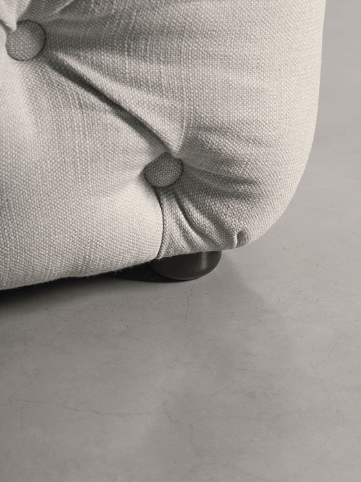Buttoned Ottoman Moss Cotton Velvet