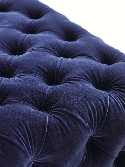 Buttoned Ottoman Blush Cotton Velvet