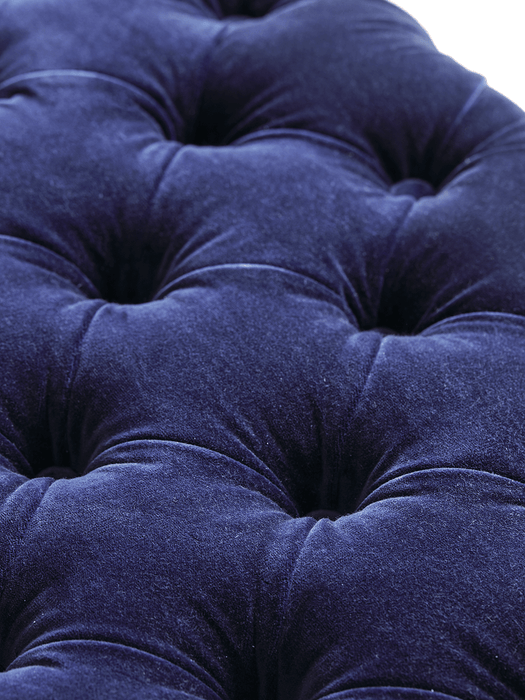 Buttoned Ottoman Moss Cotton Velvet