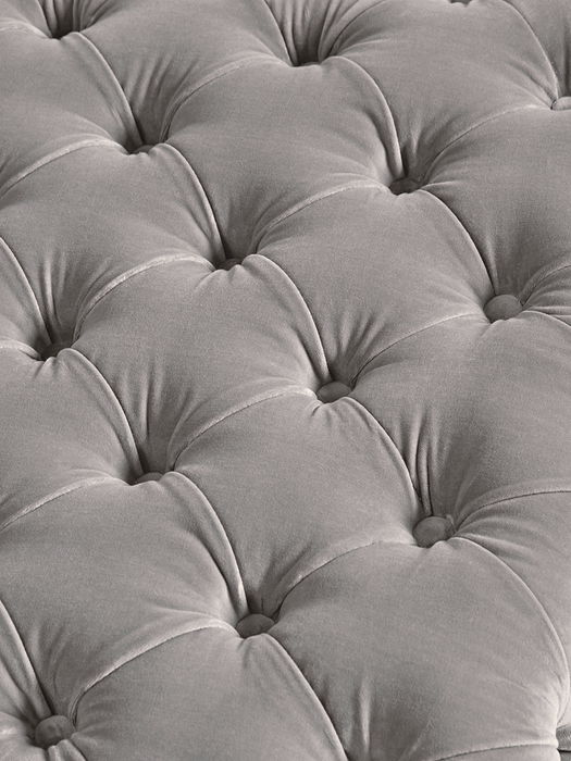 Buttoned Ottoman Moss Cotton Velvet