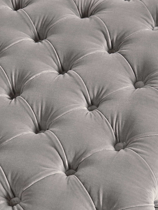 Buttoned Ottoman Gold Cotton Velvet