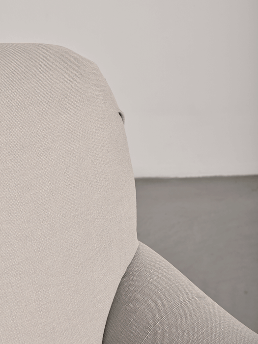 Cosy Chaise Ash Linen Cotton Blend - Left Hand Facing