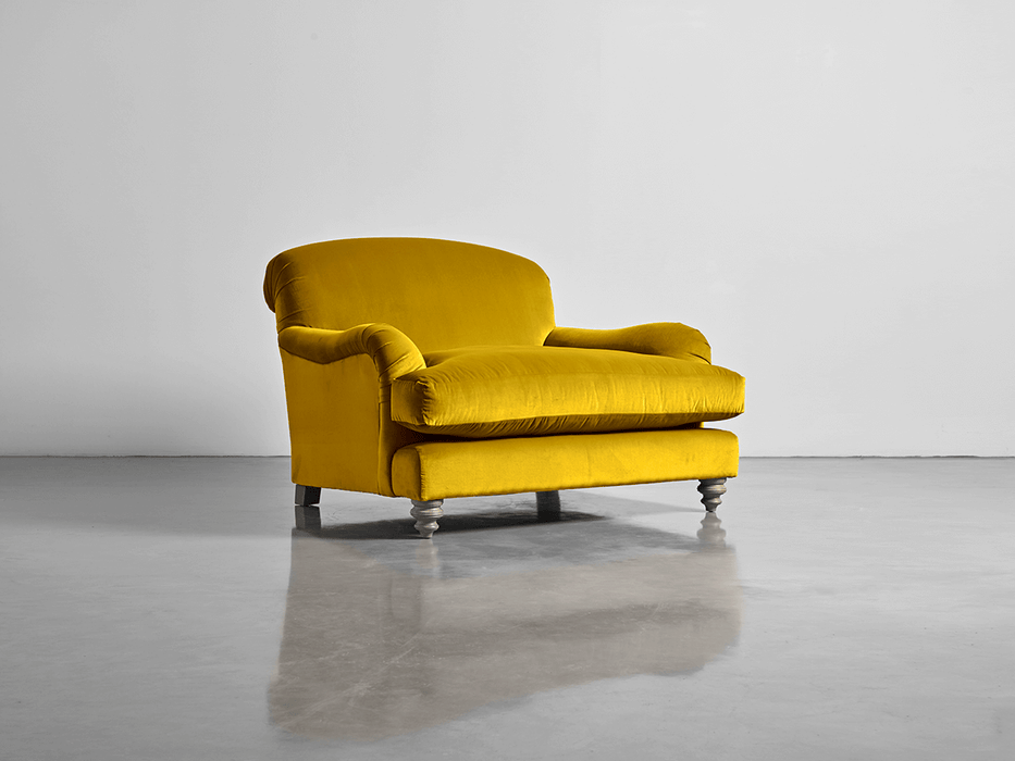 Cosy Loveseat Gold Cotton Velvet