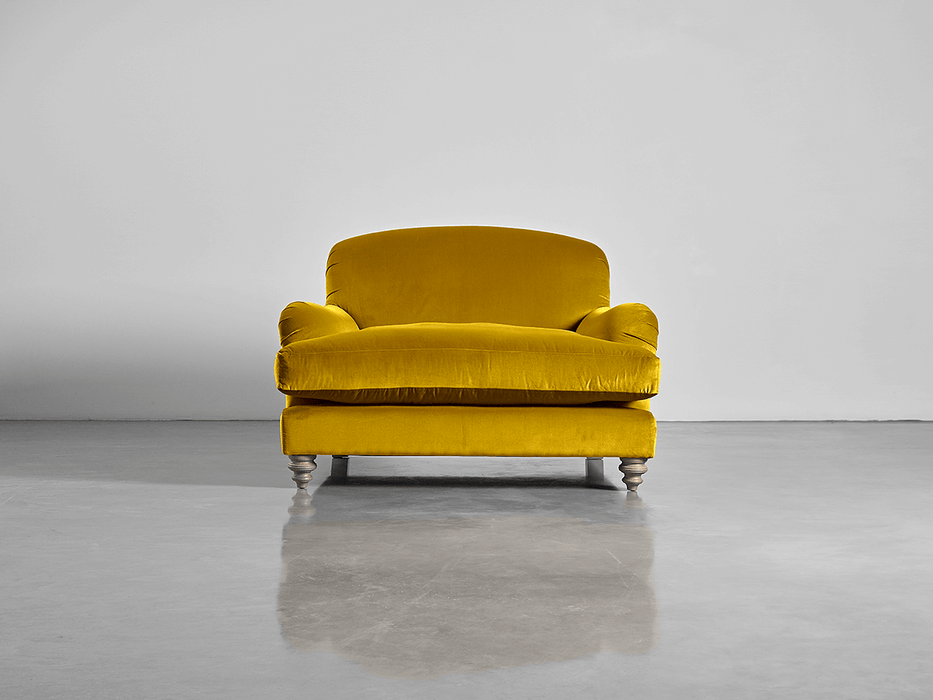Cosy Loveseat Gold Cotton Velvet
