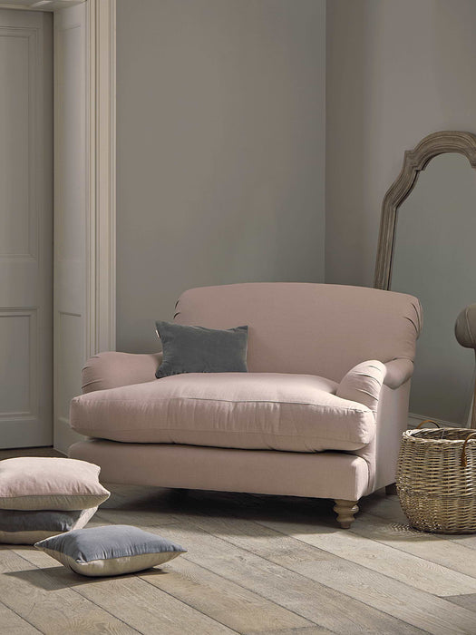 Cosy Loveseat Navy Cotton Velvet