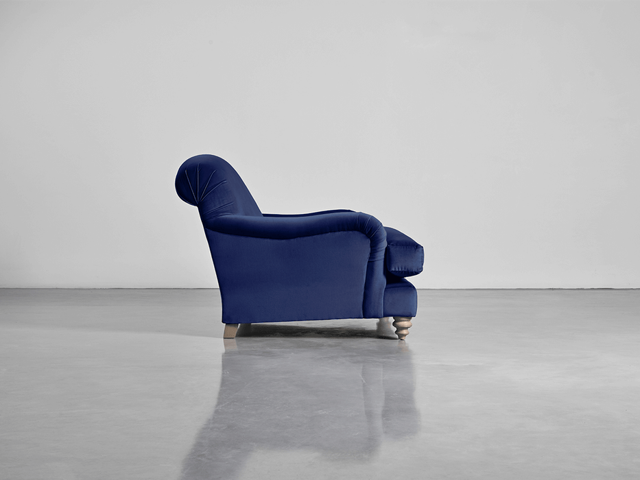Cosy Loveseat Navy Cotton Velvet