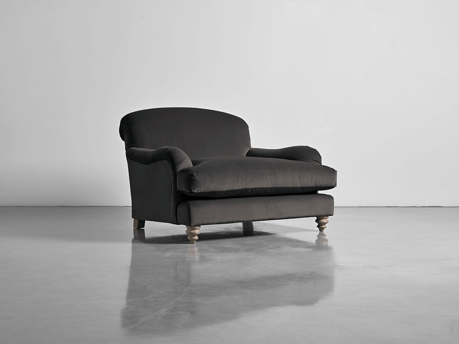 Cosy Loveseat Slate Cotton Velvet