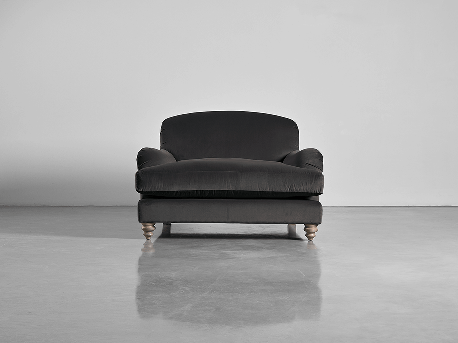 Cosy Loveseat Slate Cotton Velvet