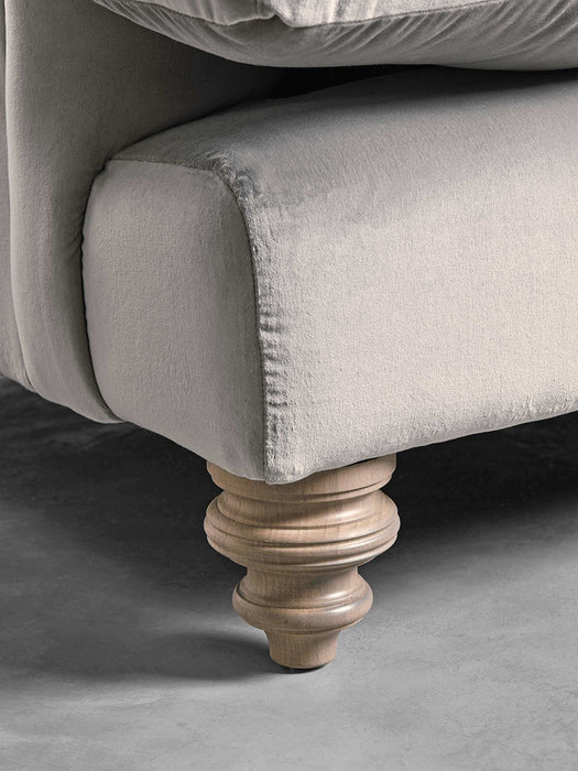 Cosy Loveseat Swedish Grey Cotton Velvet