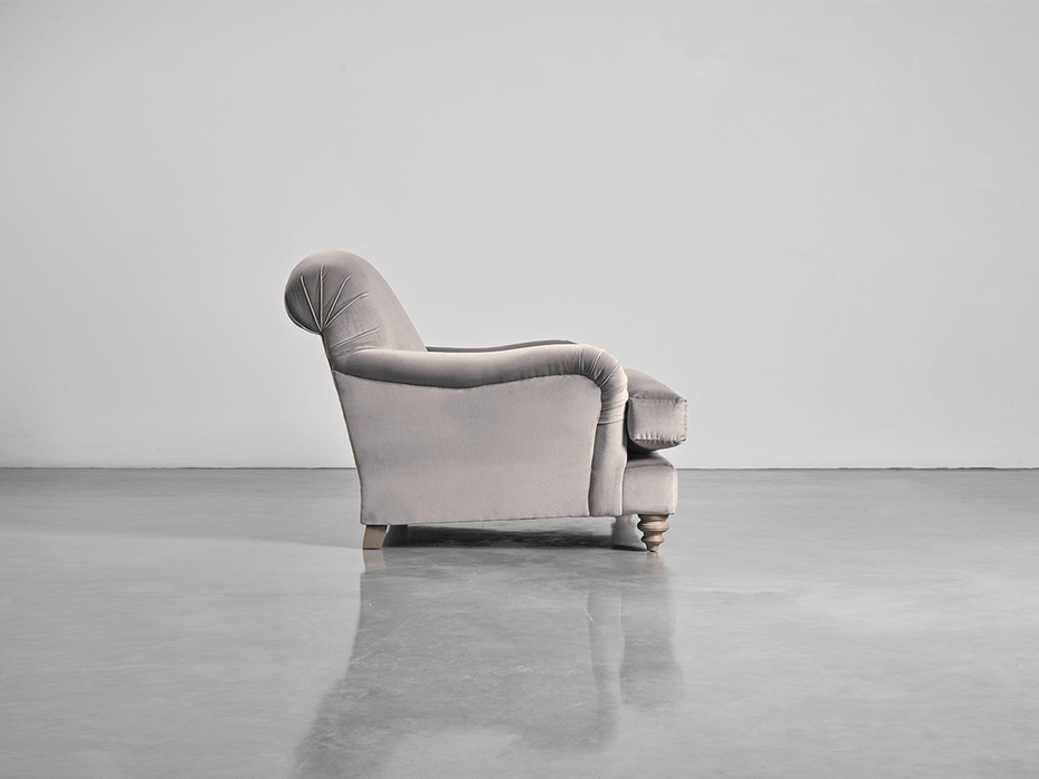Cosy Loveseat Swedish Grey Cotton Velvet